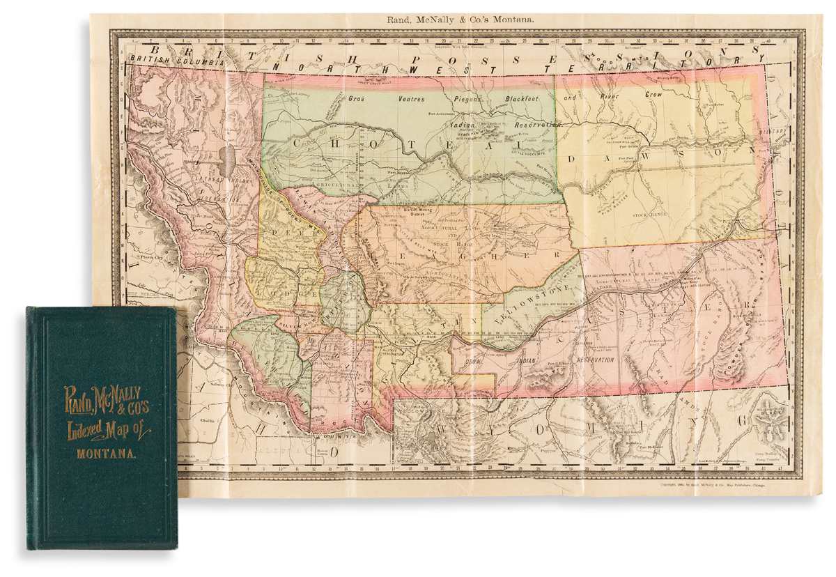 (MONTANA TERRITORY.) Rand, McNally & Co.’s Indexed County and Township Map of Montana